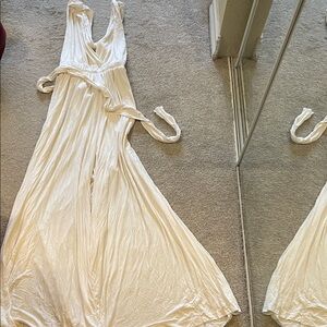 Free People Cream Jumpsuit
